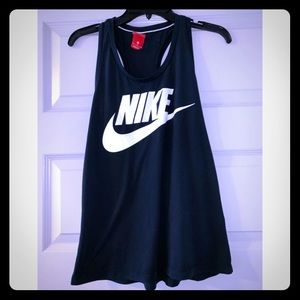 Nike Essential Cotton Racerback Tank - Black - Med